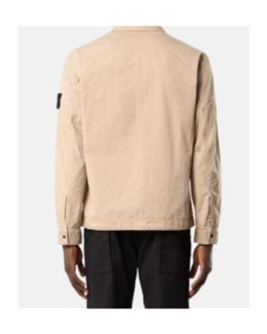 Stone Island Natural Logo Patch Pocket Detail Shirt for men