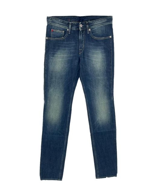 Moschino Blue Five-Pocket Denim Trousers for men