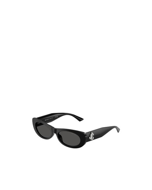 Jimmy Choo White Eyewear Oval Frame Sunglasses