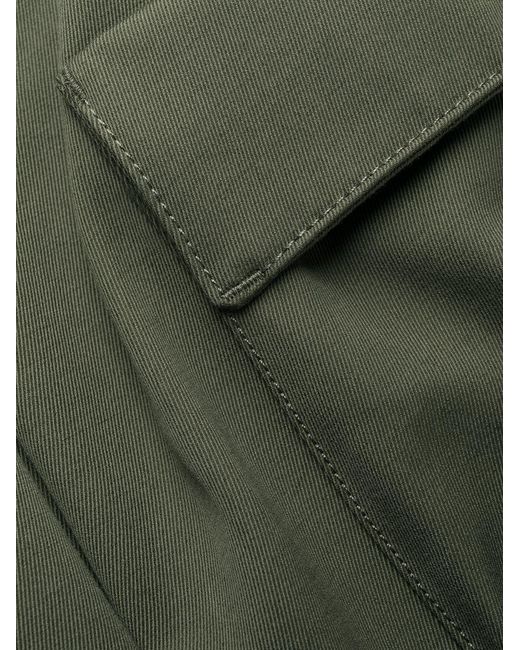 RED Valentino Green Belted Gabardine Shorts