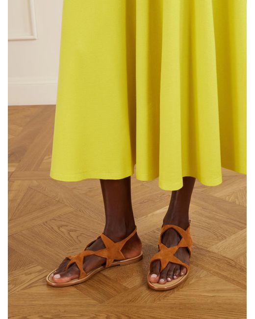 Gabriela Hearst Brown Star-Shaped Flat Sandals