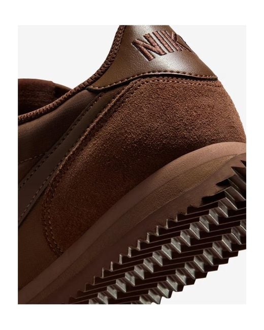Nike Brown Cortez Lace-Up Sneakers