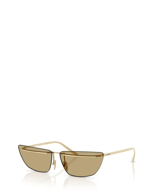 Prada Metallic Eyewear Butterfly Frame Sunglasses