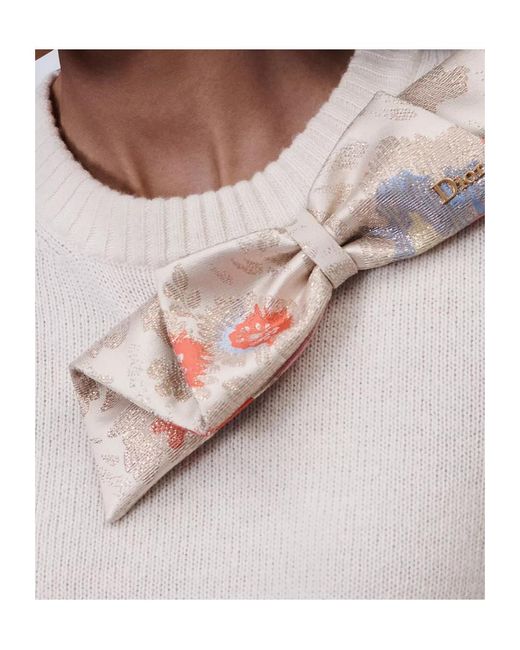Dior White Sweater With Bow