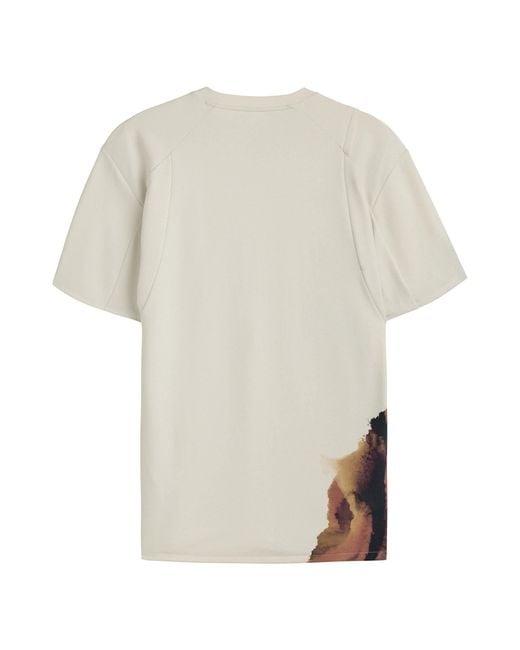 Y-3 White Printed T-Shirt for men