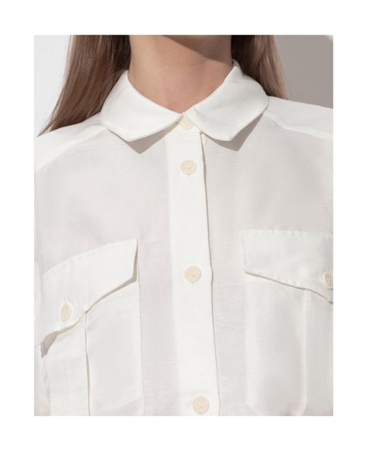 Anine Bing White Short-Sleeved Shirt