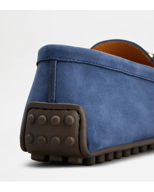 Tod's Blue Oval-T Loafers
