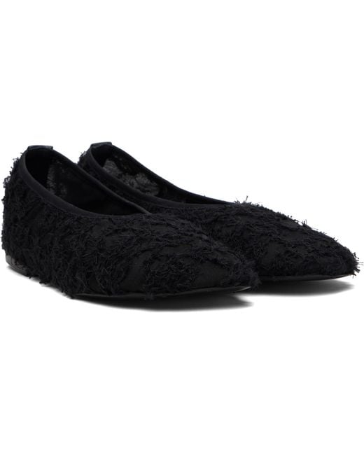 Proenza Schouler Black Glove Lace Ballet Flats