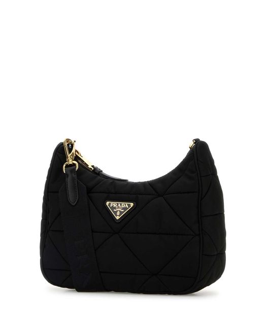 Prada Black Slate Re-Nylon Shoulder Bag