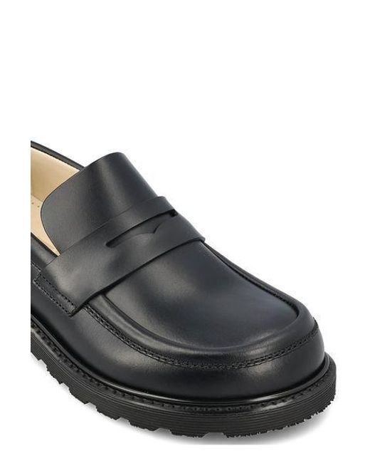 Loewe Black Round-Toe Slip-On Loafers