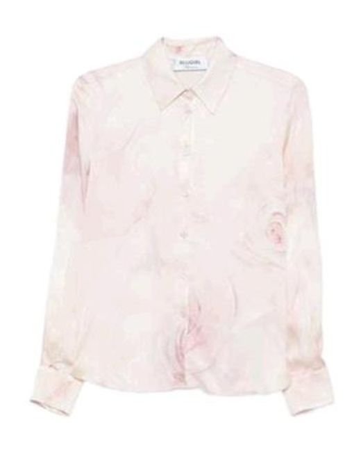 Blugirl Blumarine Pink Floral Print Button-Up Shirt
