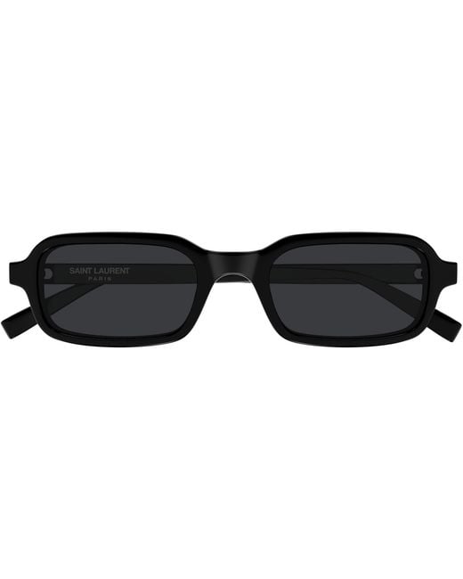Saint Laurent White Rectangle Sunglasses