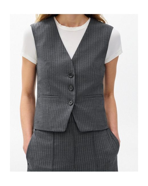 Rag & Bone Gray Striped Combination Suit Jacket