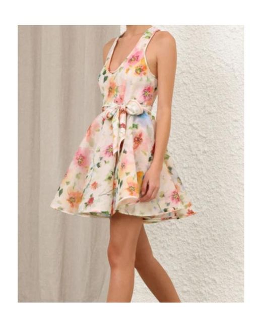 Zimmermann White Alchemy Racer Flared Dress