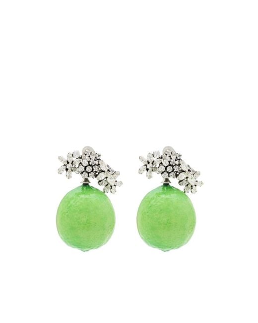 Saint Laurent Green Lime-Shaped Earrings