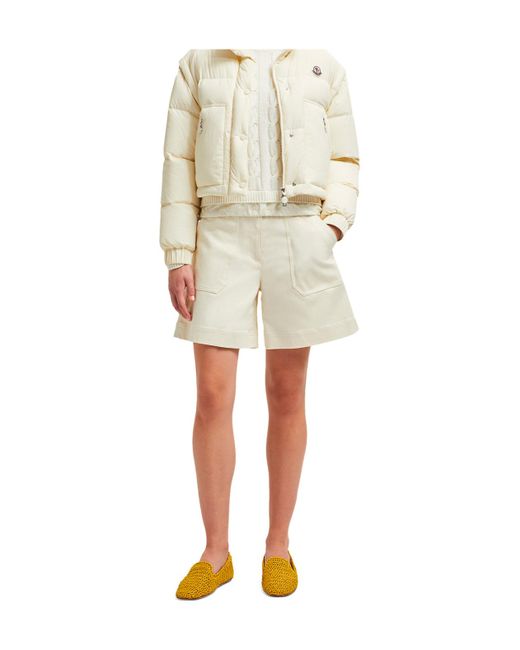 Moncler Natural Logo Patch Pocket Shorts