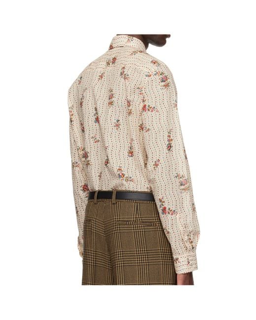Valentino Natural All-Over Patterned Button-Up Shirt for men