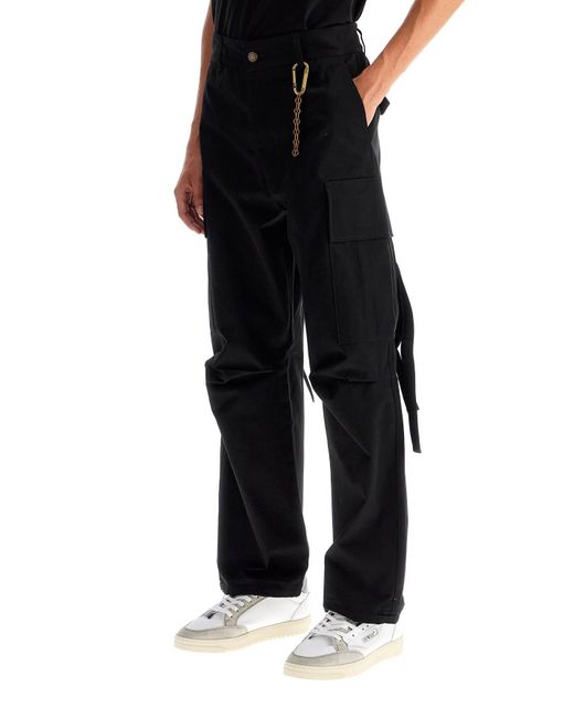 DARKPARK Black Saint Pleat Detailed Trousers for men