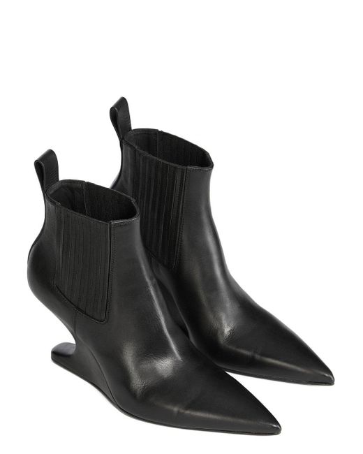 Rick Owens Black Ankle Sharp Boots
