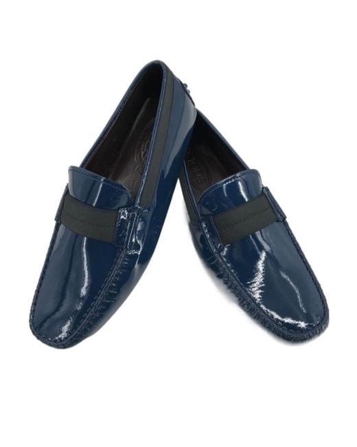 Tod's Blue Logo Business Casual Shoes for men