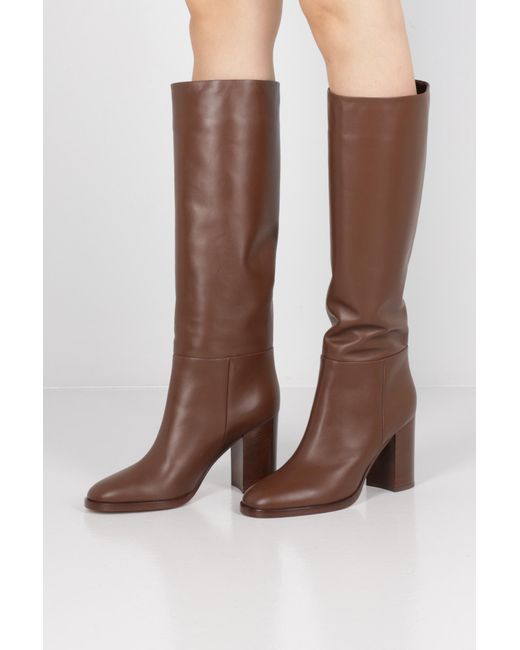Gianvito Rossi Brown Thick-Heeled Boots