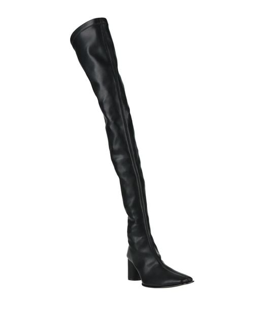 MM6 by Maison Margiela Black Minimalist High Boots