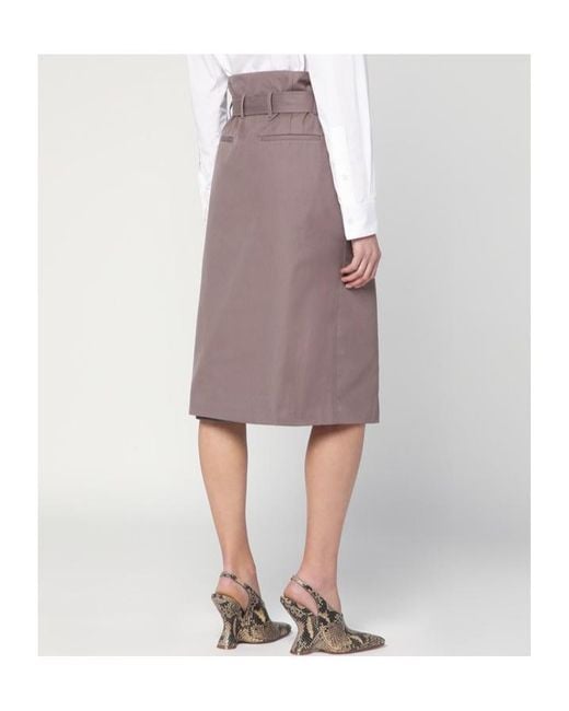 Dries Van Noten Purple Belted Skirt