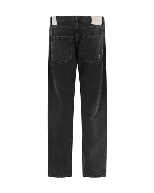 ICON DENIM Black Jeans With Belt Loops for men