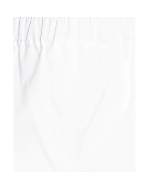 Max Mara White Plain Colour Casual Trousers