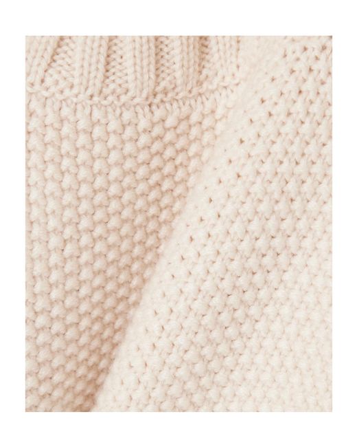 Johnstons White Cashmere Turtleneck Sweater Vest