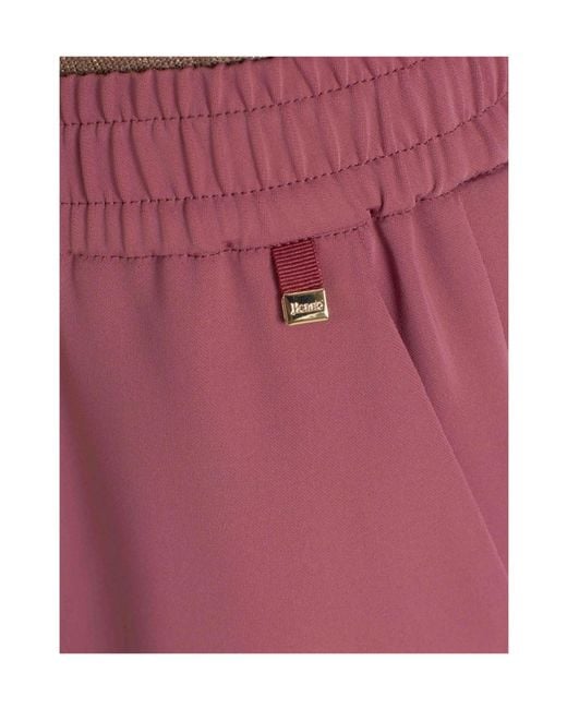 Herno Pink Drawstring Straight-Leg Pants