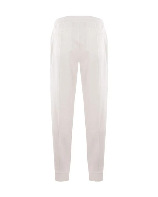 Brunello Cucinelli White Drawstring Terry Sweatpants for men
