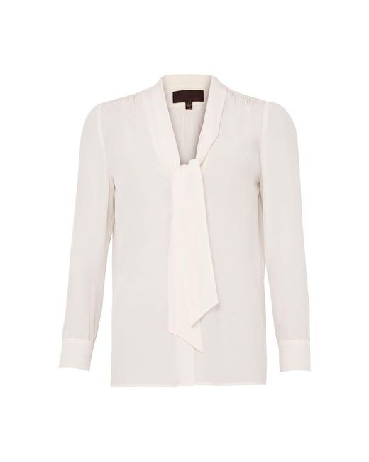 Nili Lotan White Colt Blouse