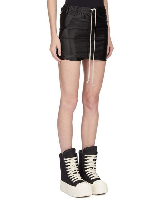 Rick Owens Black Buds Mid-Thigh Shorts