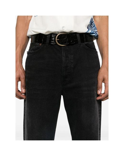 Agolde Black 90's Mid-Waisted Straight-Leg Jeans for men