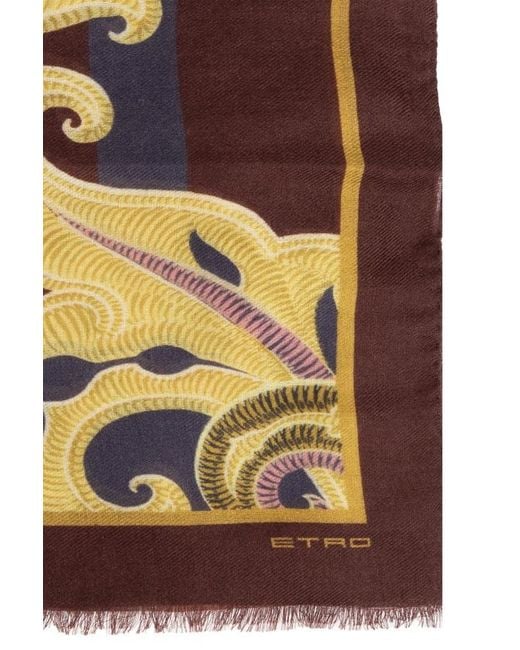 Etro Multicolor Paisley-Pattern Scarf