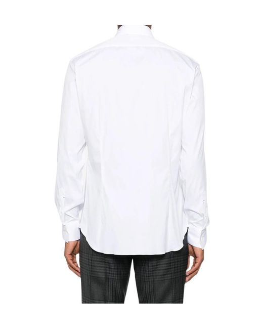 Mazzarelli White Button Shirt for men