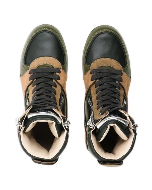 Dolce & Gabbana Brown High-Top Leisure Sneakers for men