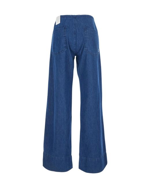 ICON DENIM Blue Cosy Wide-Leg Jeans