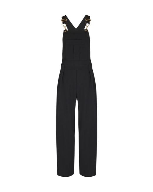 Balmain Black Wool Dungarees for men