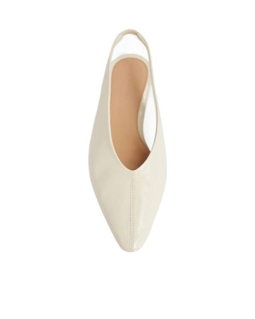Bottega Veneta White Sofia Slingback Ballerinas