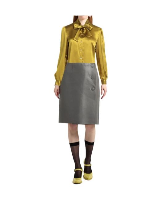 Dolce & Gabbana Yellow Solidcolor Long Sleeves Shirt