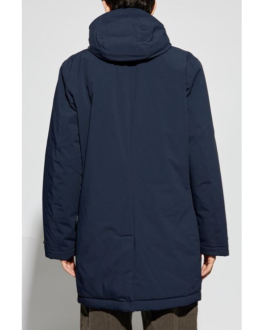 Woolrich Blue Removable Hooded Jacket for men