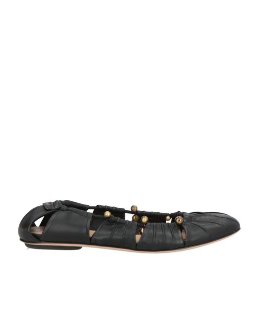 Chloé Black Round Toe Ballet Shoes