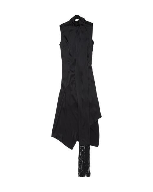 Acne Black Stretch Twill Minidress