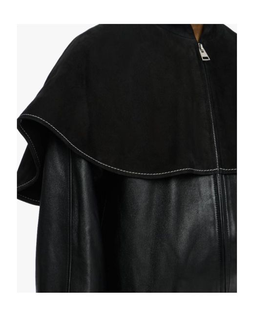 J.W. Anderson Black Jw Anderson Oversized Collar Bomber Jacket