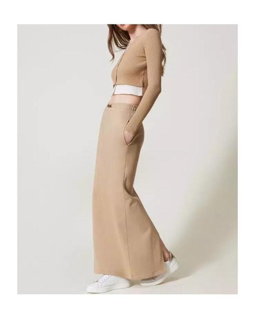 Twinset Natural Oval T-Chain Skirt