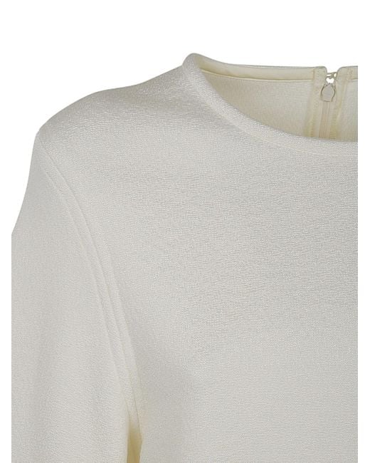 Jil Sander Gray Wide-Sleeved Crewneck Jumper