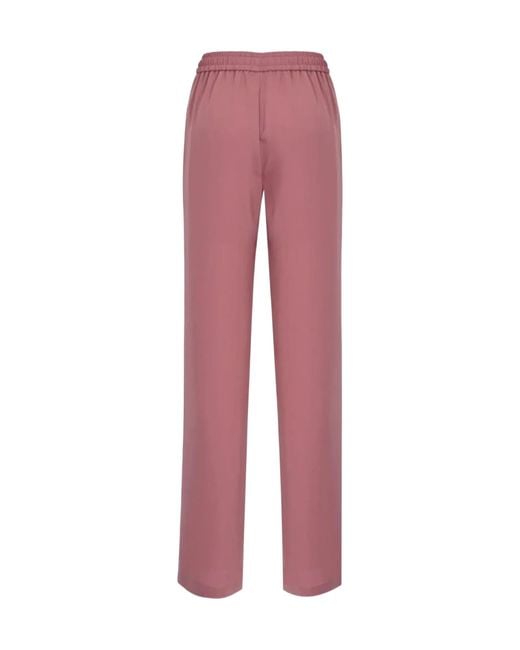 Herno Pink Drawstring Straight-Leg Pants