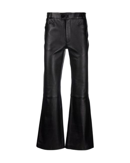 Ernest W. Baker Black Casual Trousers With Belt Loops for men
